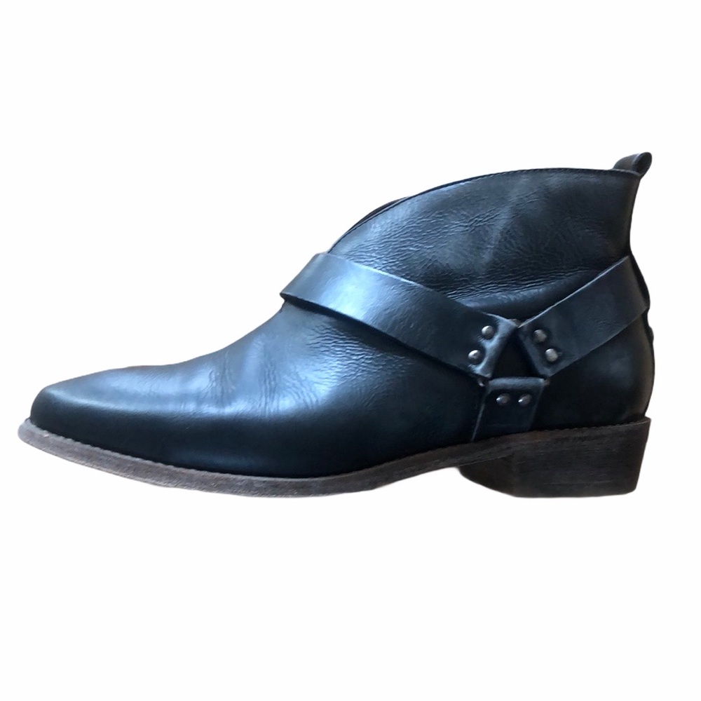 Black Leather Booties